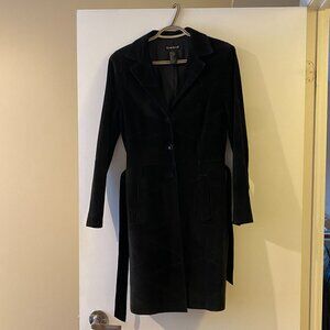 Vintage black suede peacoat by Bebe